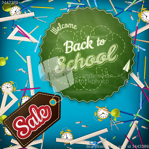 Image of School Sale template. EPS 10