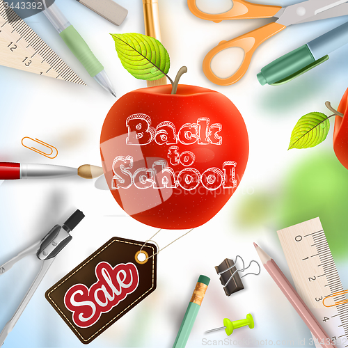 Image of Back to school Sale. EPS 10