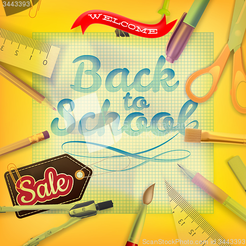 Image of Back to School marketing background. EPS 10