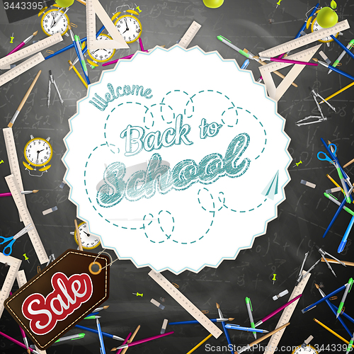 Image of Back to school Sale. EPS 10