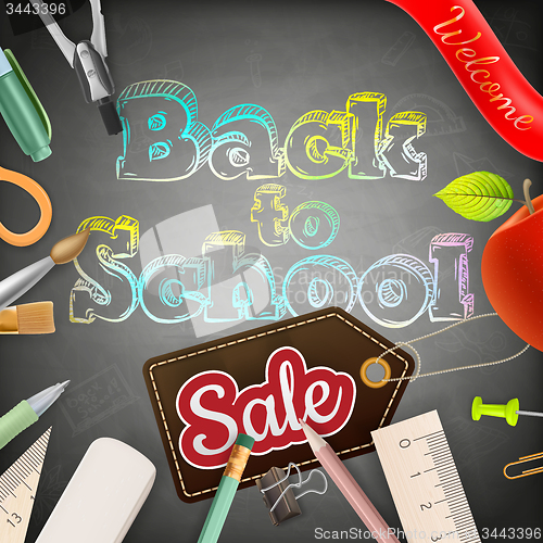 Image of Back to school sale. EPS 10