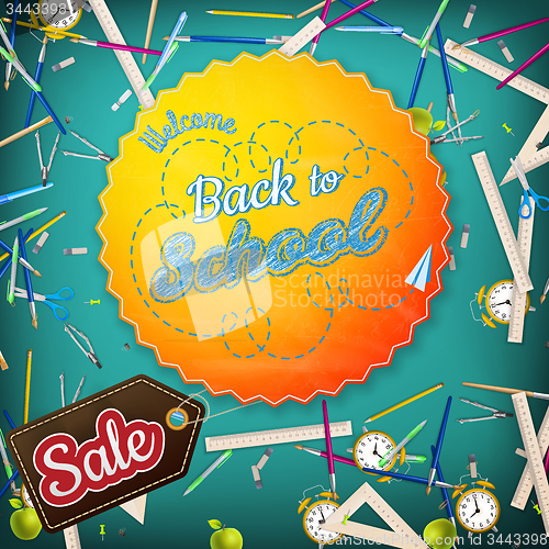 Image of School Sale poster. EPS 10