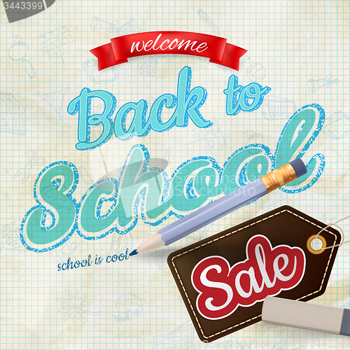 Image of Back to School Sale. EPS 10