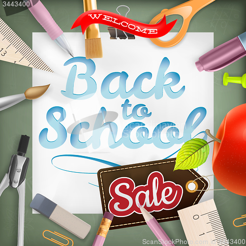 Image of Back to School Sale. EPS 10