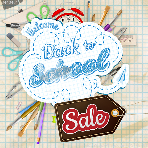 Image of Back to School Sale Design. EPS 10