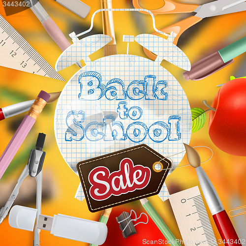 Image of Back to school Sale. EPS 10