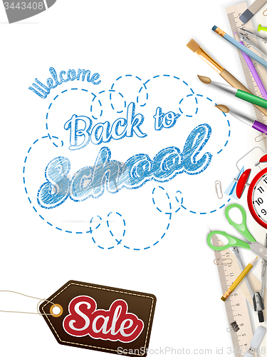 Image of Back to School Sale. EPS 10