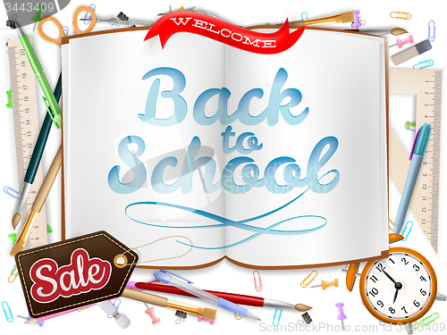 Image of Back to School sale Design. EPS 10