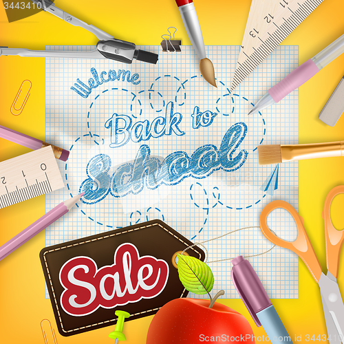 Image of Back to School Sale. EPS 10