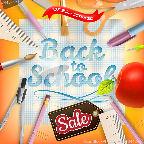 Image of Back to School marketing background. EPS 10