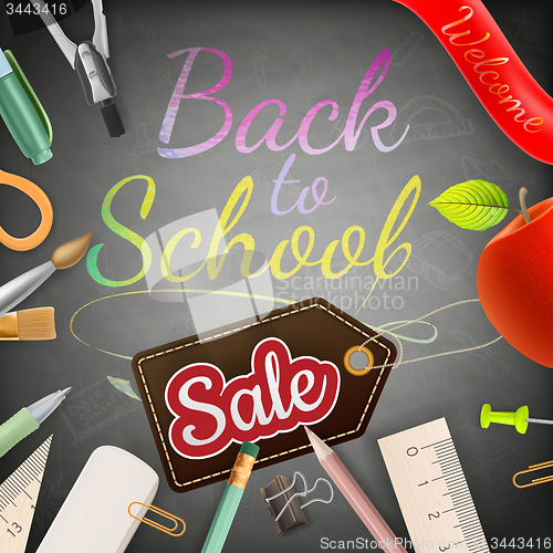 Image of Back to school sale. EPS 10