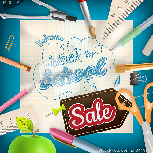 Image of Back to School Sale. EPS 10