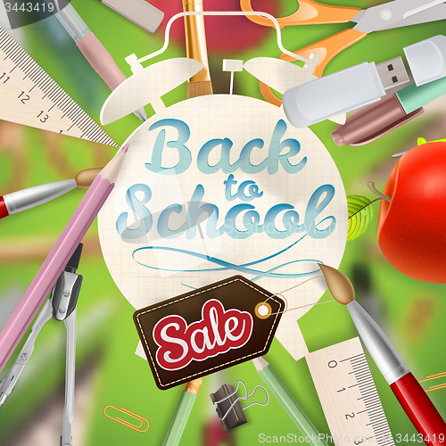 Image of Back to School Sale. EPS 10