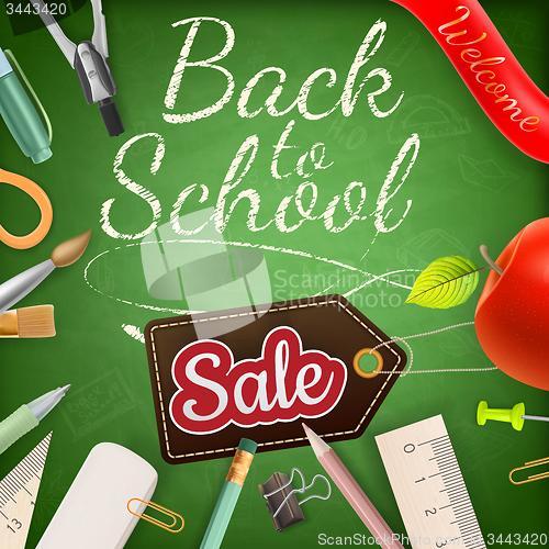 Image of School Sale poster. EPS 10