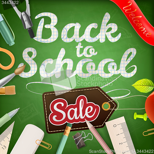 Image of Back to school Sale. EPS 10