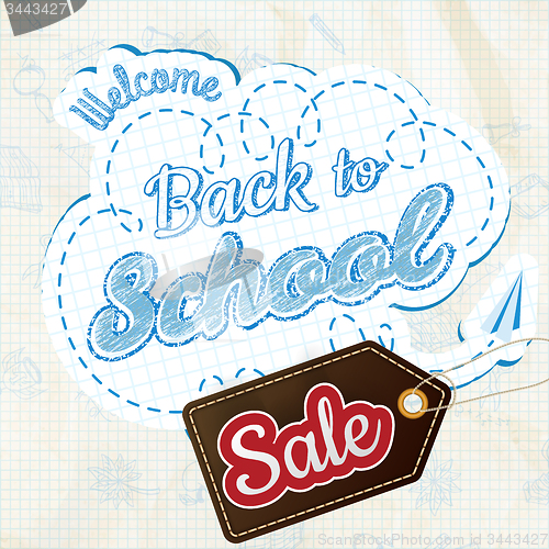 Image of Back to School sale Design. EPS 10