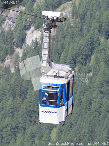 Image of Grande Dixence, Switzerland - 20 july, 2015: Skilift at the Gran