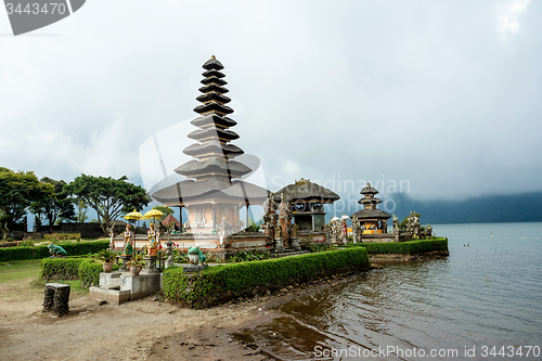 Image of Pura Ulun Danu water temple on a lake Beratan. Bali