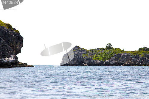 Image of   blue lagoon    thailand phangan  bay abstract of a  china sea