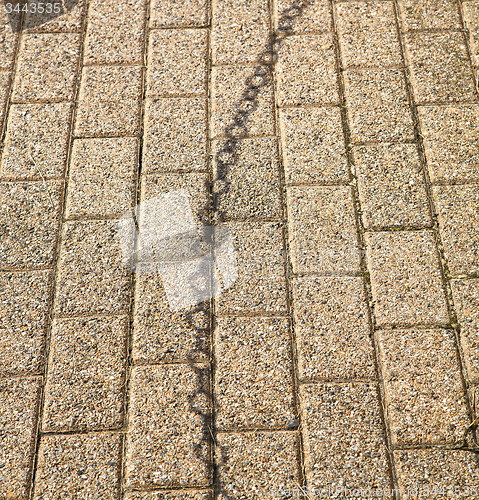 Image of brick in  arsago seprio  street lombardy italy   of a curch and 