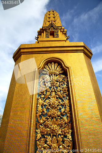 Image of thailand bangkok abstract cross metal gold in  temple 