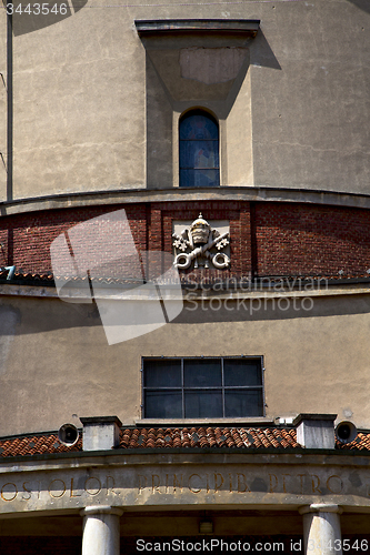 Image of rose window  italy  lombardy     in  the lonate ceppino old    