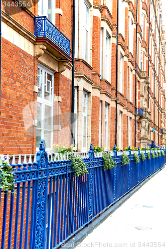 Image of old window in europe london  red brick wall     and      histori