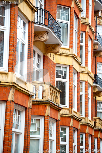 Image of in europe london old  brick wall and      window