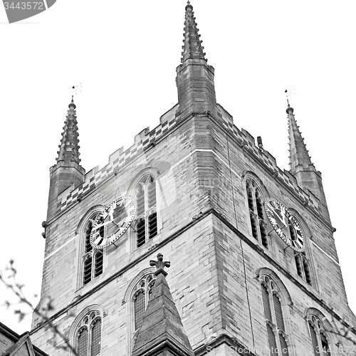 Image of door southwark  cathedral in london england old  construction an