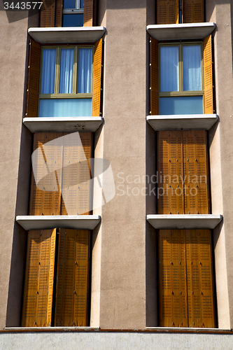 Image of orange europe  italy  lombardy       in  the milano old   window