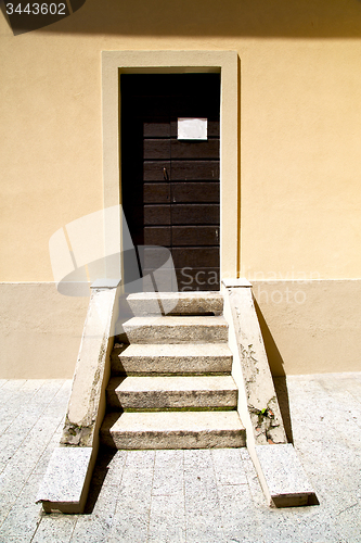 Image of europe  italy  lombardy       the milano old   church  door  