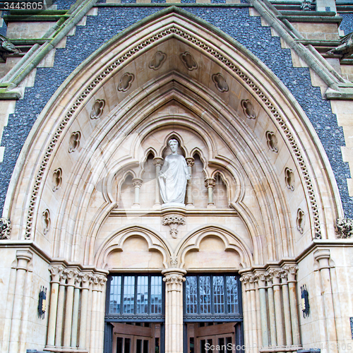 Image of door southwark  cathedral in london england old construction and