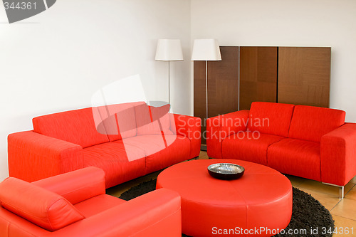 Image of Red living room