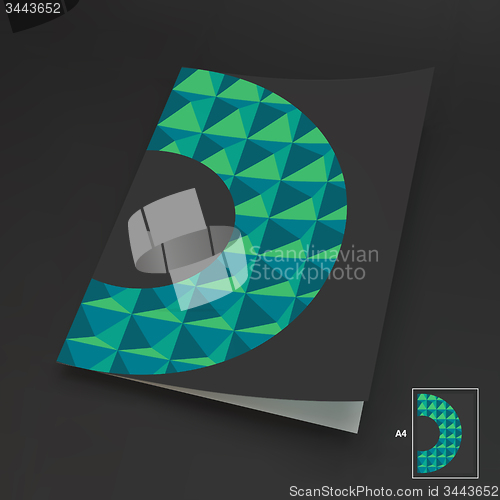 Image of A4 Business Blank. Abstract Vector Illustration. 