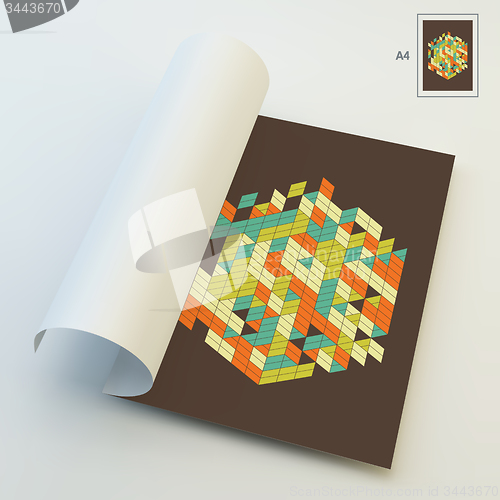 Image of A4 Business Blank. Abstract Vector Illustration. 