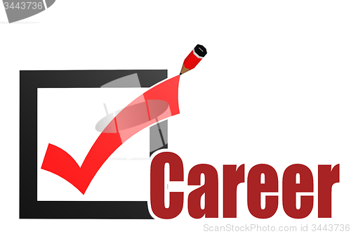 Image of Check mark with career word