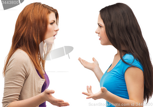 Image of two teenagers having a fight