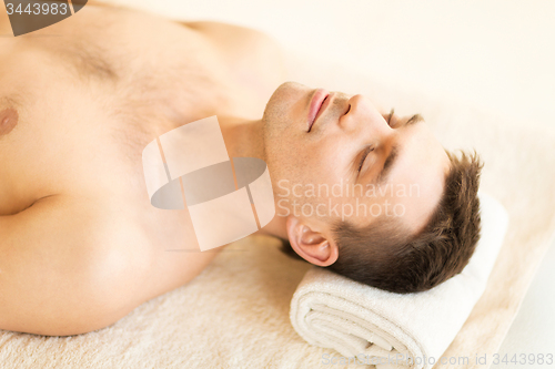 Image of man in spa