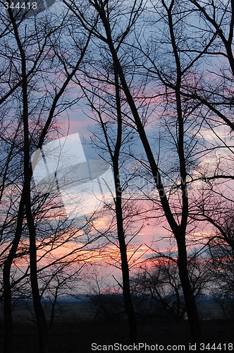 Image of sunset ,winter