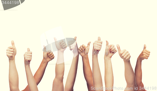 Image of human hands showing thumbs up