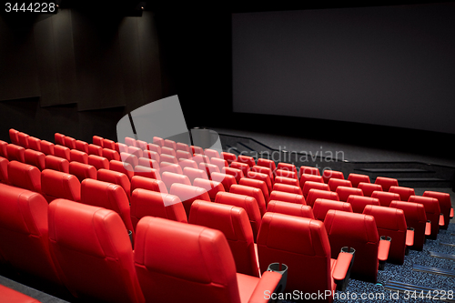 Image of movie theater or cinema empty auditorium