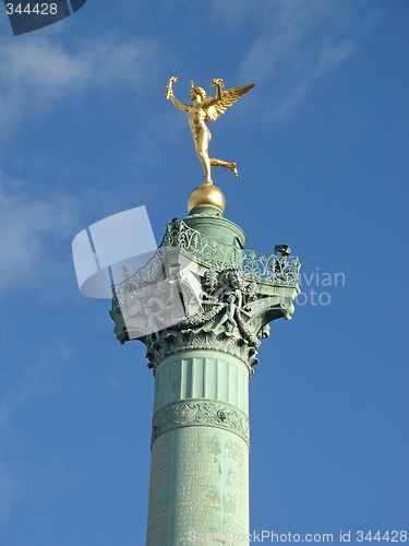 Image of Golden angel at place de la Bastille in Paris