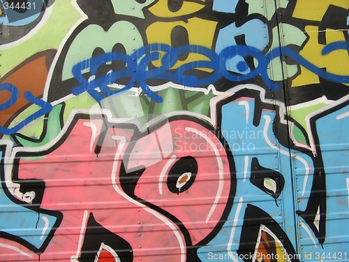 Image of graffiti on a shop