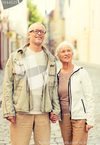 Image of senior couple on city street