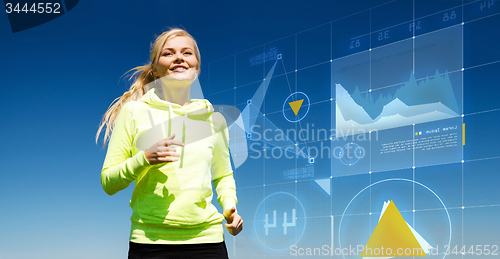 Image of woman jogging outdoors