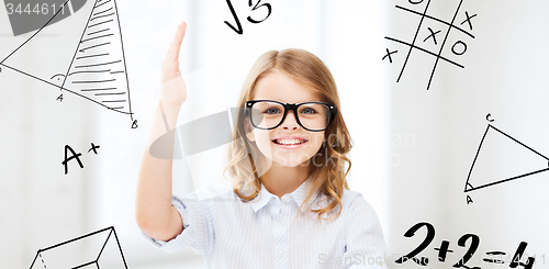 Image of student girl studying at school