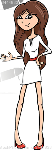 Image of pretty girl cartoon character