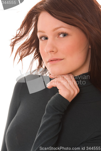 Image of Portrait of young beautiful woman