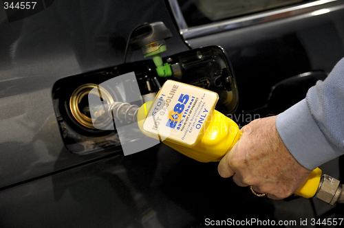 Image of E85 Ethanol Fuel gas pump-editorial