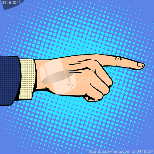 Image of Hand pointing finger man